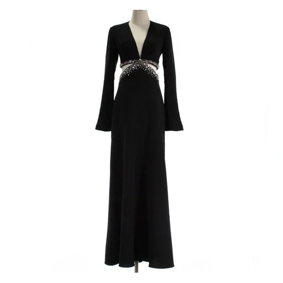 A.L.C. | Dresses | Alc Nwt Long Sleeve V Neck Cut Out Maxi Dress With Jewels Size 4 In Black | Poshmark A.L.C. | Dresses | Alc Nwt Long Sleeve V Neck Cut Out Maxi Dress With Jewels Size 4 In Black | Poshmark